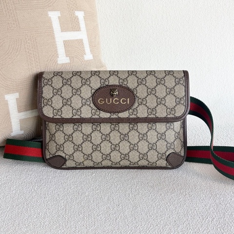 🌷裸包甜價！Gucci 古馳 老花虎頭腰包