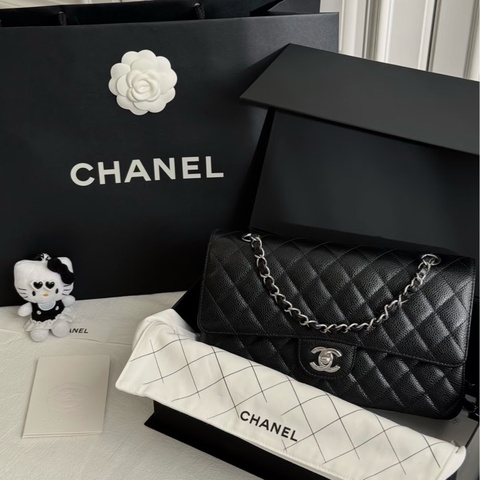 ෆ Chanel coco25 cf25黑銀荔枝🈶購證