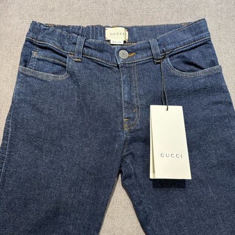 Gucci 全新童裝/深藍牛仔褲 10號