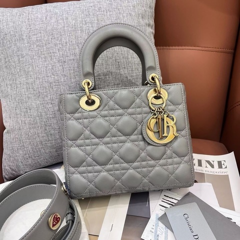 Dior迪奧灰金四格戴妃 18年
