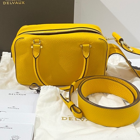 Delvaux德爾沃 黃色coolbox尺寸22*13*10