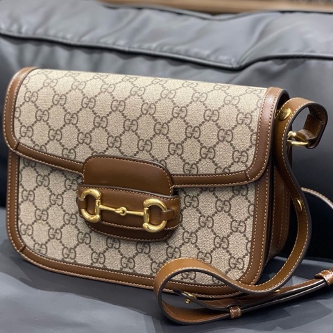 古馳/Gucci 1955系列老花馬鞍包中號 033 帆布