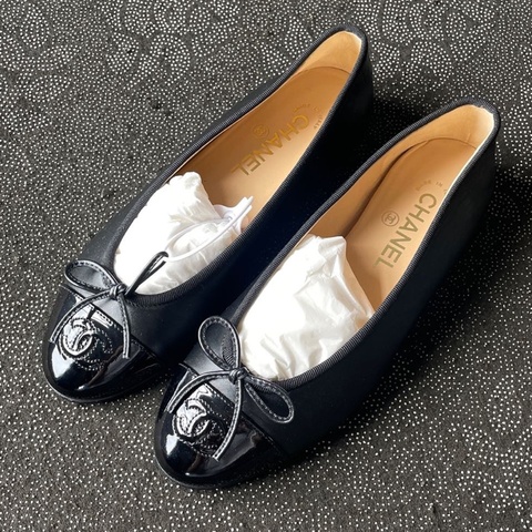 chanel香奈兒黑色芭蕾鞋37.5碼
