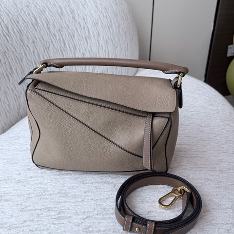 loewe 羅意威 沙色 小號 Puzzle幾何包 手袋 尺寸24