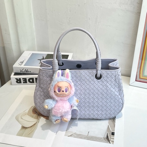 Bottega Veneta 葆蝶家 紫色編織手提包  底長29
