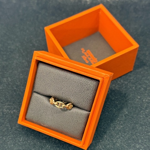 Hermes 750玫瑰金豬鼻戒指
