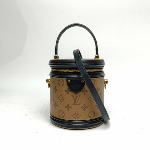LOUIS VUITTON CANNES圓桶包拼色PVC2019老花肩背包