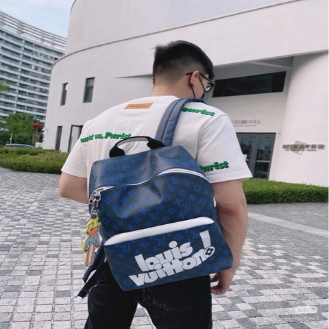 【威選精品】💙 LV Discovery 膠囊系列藍色後背包 💙