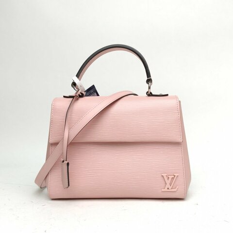 LOUIS VUITTON ClunyBB28粉色EPI水波紋牛皮銀扣肩背包