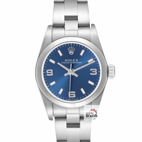 【大眾名錶】ROLEX勞力士 76080 Oyster Perpetual 蠔式女錶 藍色369數字面 大眾名錶G339