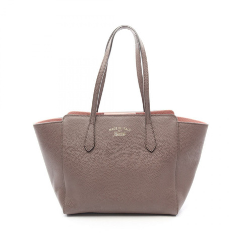 GUCCI Swing Tote 單肩包 354408 皮革 米色 二手 女士