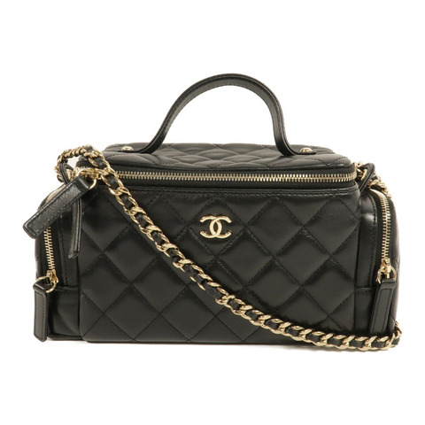 CHANEL 羊皮皮革Vanity Case手挽肩背兩用袋