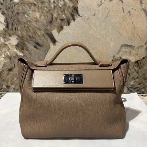 HERMES 大象灰銀釦2424 29CM