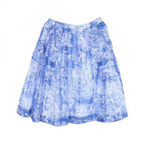 Christian Dior Toile de Jouy 半身裙 241J90B3846 棉 藍白 二手 女款 #38