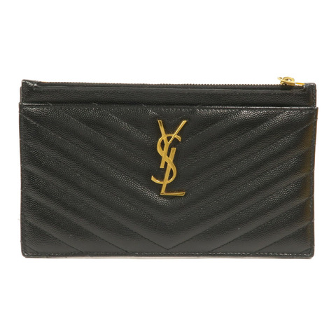 SAINT LAURENT 牛皮皮革Monogram Bill Pouch手拿包