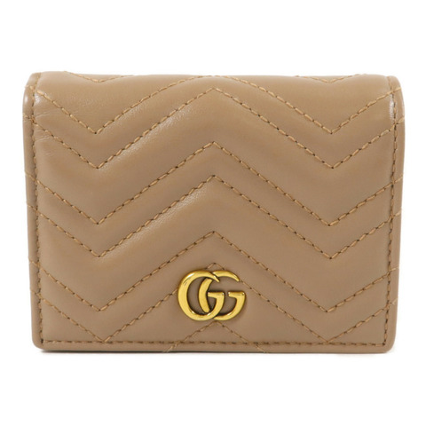 GUCCI 牛皮皮革GG Marmont Card Case錢包