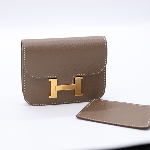 Hermès 愛馬仕 Constance Slim 大象灰 康康 錢包