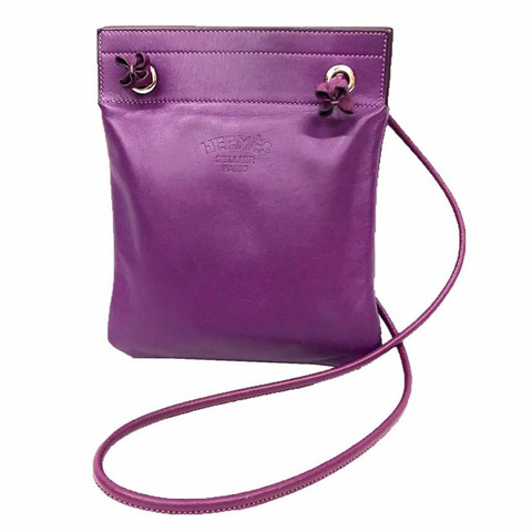 愛馬仕 Sac Aline 迷你肩包 C031 H076236CKAN Milo 小羊皮紫羅蘭色 D 印記紫色 Pochette 皮革