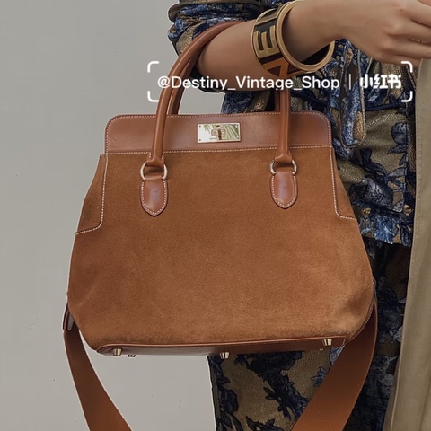 🐎Hermes愛馬仕｜Toolbox 牛奶盒子包金棕銀扣｜swift皮｜98新｜框R