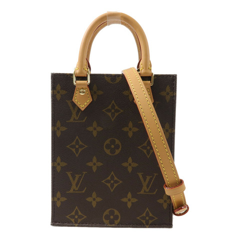 LOUIS VUITTON Monogram Petit Sac Plat手挽肩背兩用袋