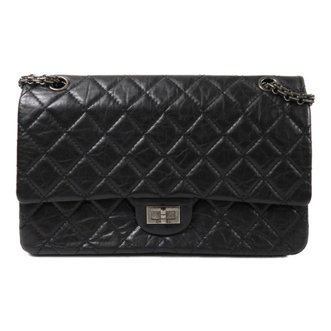 CHANEL 牛皮皮革2.55 Medium鏈帶肩背袋