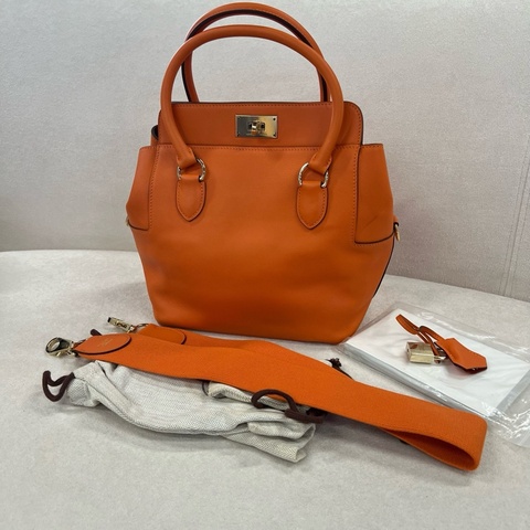 Hermes 愛馬仕 Tool box牛奶盒子 橙色金扣