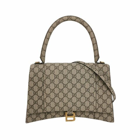 Gucci Balenciaga聯名款雙G老花字母B標誌斜背包單肩包