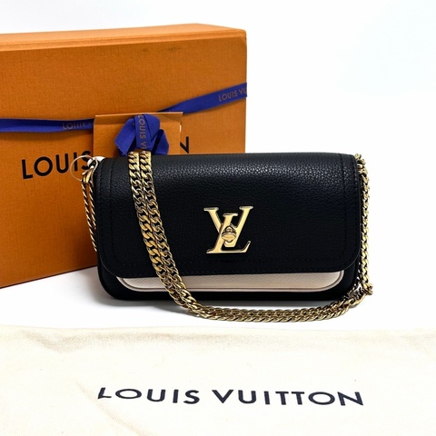 【VUINCA Vintage 8-14天出貨】 LOUIS VUITTON Lockme Tender 黑白拼色 斜背包