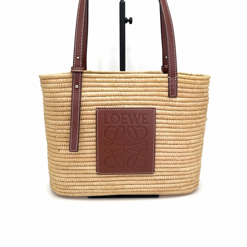 【VUINCA Vintage 8-14天出貨】 LOEWE Square 季節限定款 拉菲草編織托特包