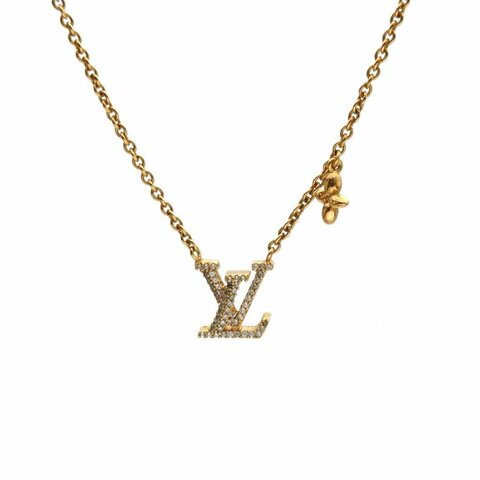 LOUIS VUITTON 合金水鑽字母項鏈