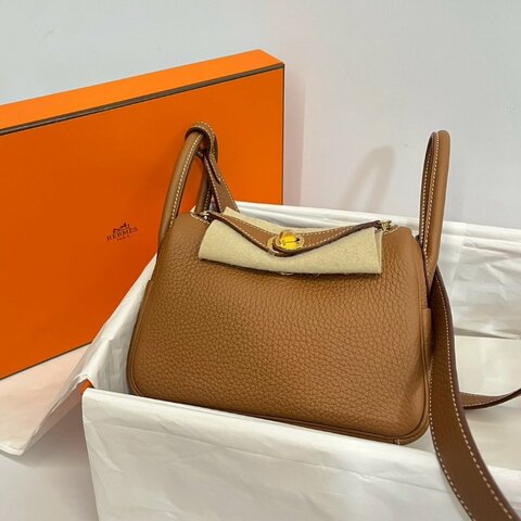 Hermes 金棕金 Mini Lindy 二代 W刻