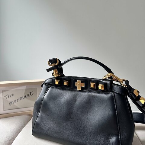 Fendi Peekaboo Studded 小羊皮 手提 肩背