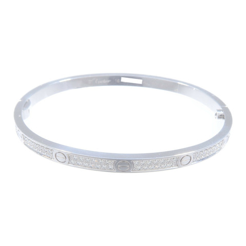 CARTIER 18K白金Love Bracelet Small Model Full Diamonds鑽石手鐲