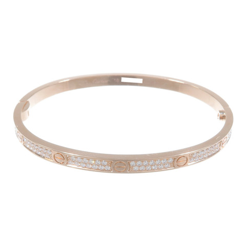CARTIER 18K玫瑰金Love Bracelet Small Model Full Diamonds鑽石手鐲
