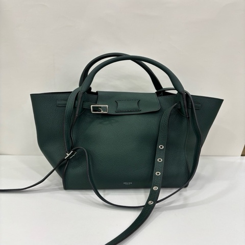 Celine big bag 綠色牛皮手提 底長24cm