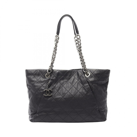 香奈兒 (CHANEL) Matelasse Tote 鏈條單肩手提包，羊皮材質，黑色，二手女款