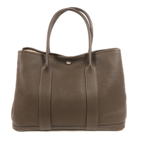 HERMES Negonda皮革Garden Party PM手挽袋Chocolate