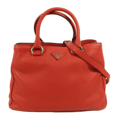 PRADA 牛皮皮革2WayShoulder手挽肩背兩用袋