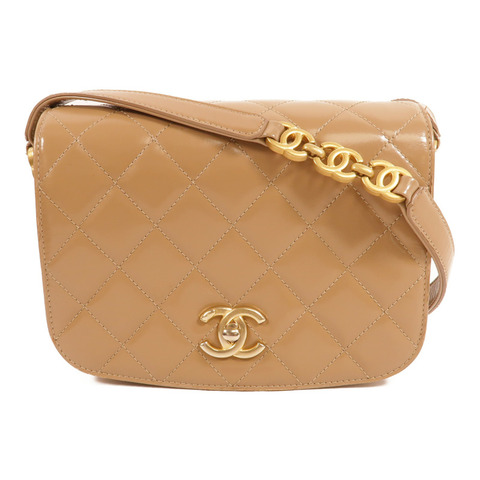 CHANEL 漆皮皮革Mini Messenger Bag肩背袋