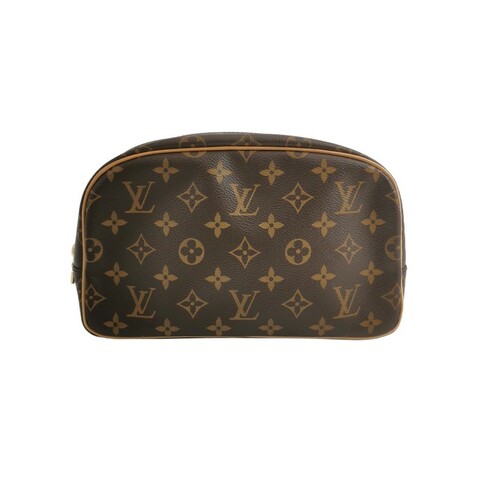 Louis Vuitton (LV) Dopp Kit盥洗袋植鞣革Monogram老花手拿包 晶片款