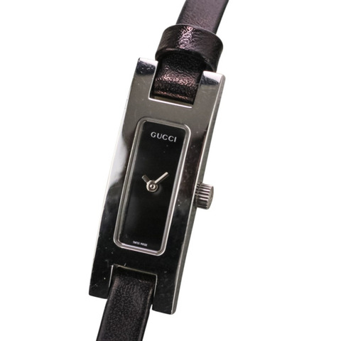 GUCCI 3900L 女士腕錶，黑色錶盤