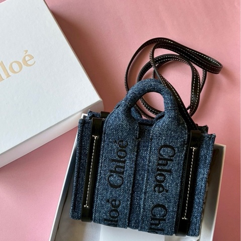 Chloe 牛仔丹寧mini woody🎀