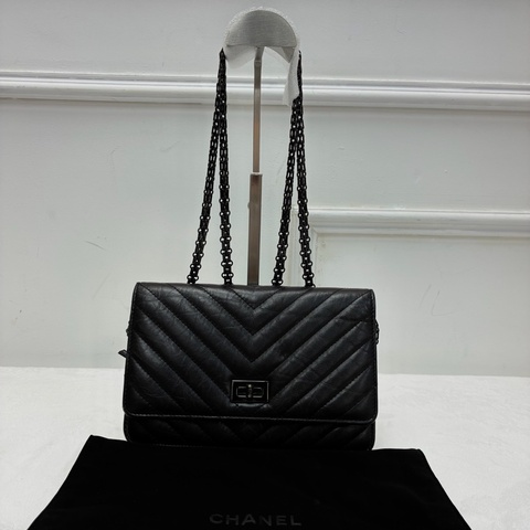 Chanel 2.55 WOC so black V紋