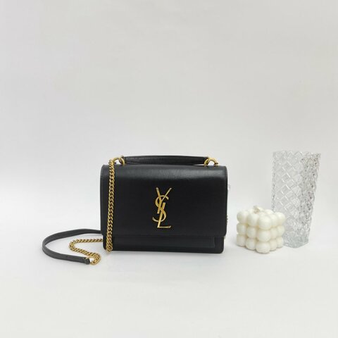 YSL Sunset WOC 兩用包 黑金