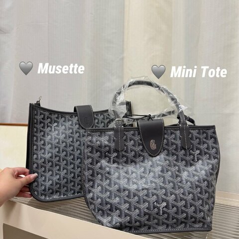 【現貨】Goyard mini 托特灰色-附包夾