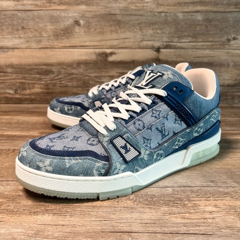 Louis Vuitton路易威登 trainer 牛仔藍 白藍 43碼