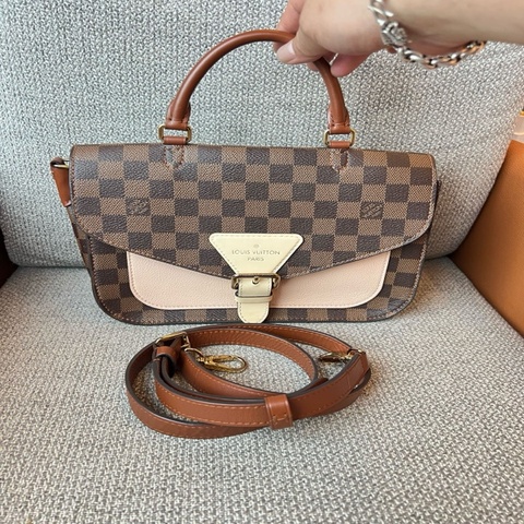 Louis Vuitton 路易威登 BEAUMARCHAIS棋盤格拼色手提包