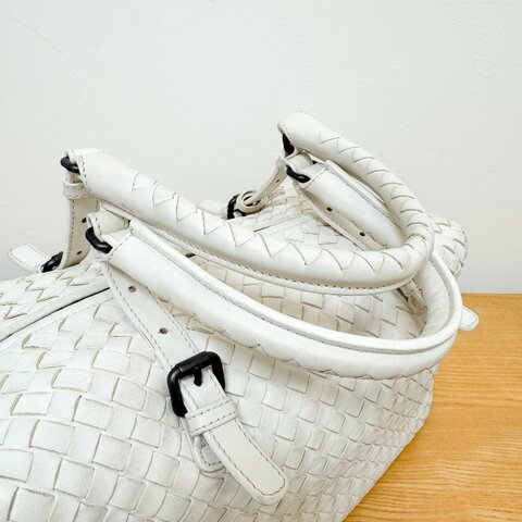 Bottega Veneta 白色 Intrecciato 編織肩背包