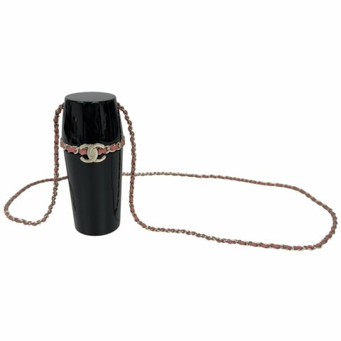 CHANEL *罕有秀款* CC 皮穿鏈 唇膏盒 頸鏈