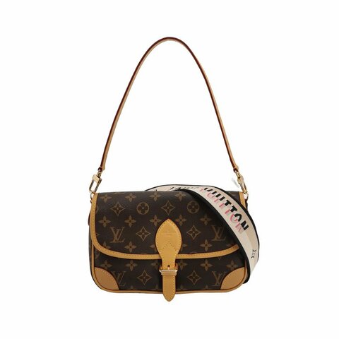 Louis Vuitton (LV) Diane植鞣革Monogram印花斜背包單肩包晶片款